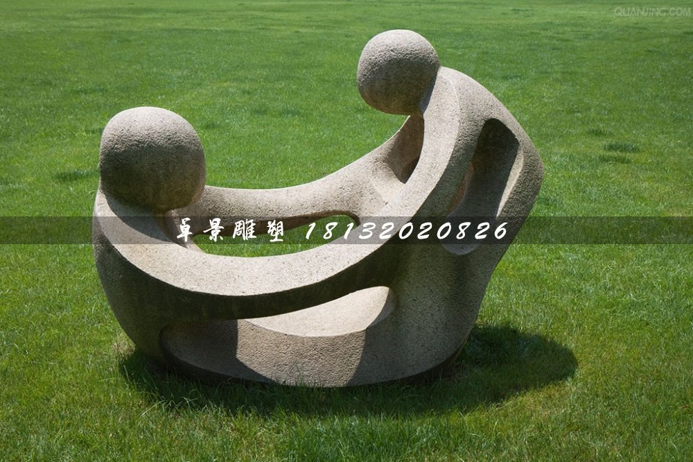 母子情深石雕,公園抽象人物石雕