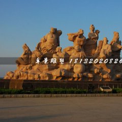 八仙過海石雕，廣場神仙石雕