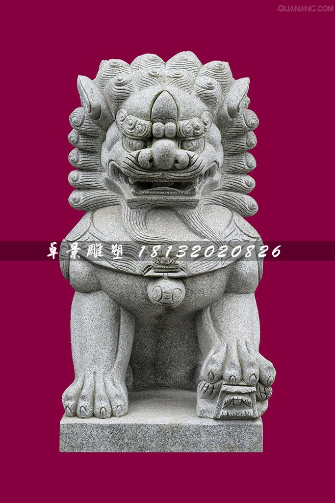 北京獅石雕，大理石獅子雕塑 (1)