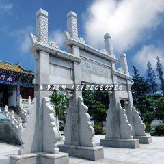大理石牌坊，廣場三門牌坊石雕