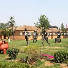 猿人銅雕，公園景觀銅雕