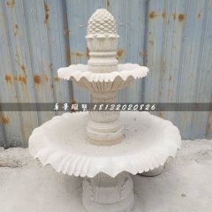 跌水盆石雕，大理石小型噴泉