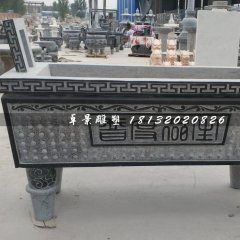 方形石香爐，青石香爐雕塑