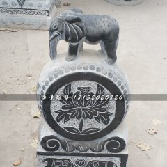 仿古石門墩，小象石門墩