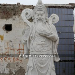 關(guān)公石雕，大理石武財(cái)神雕塑
