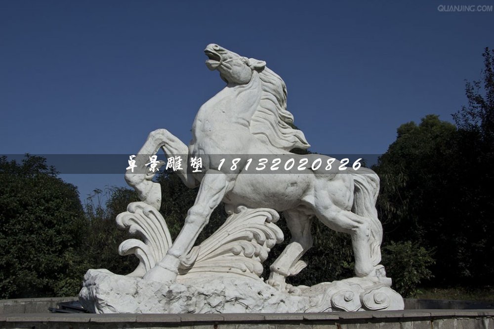 馬踏浪石雕,廣場石雕馬