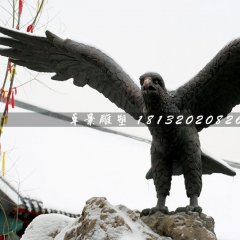 雄鷹展翅銅雕，廣場動物銅雕