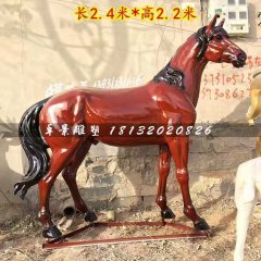 汗血寶馬雕塑，玻璃鋼動(dòng)物雕塑