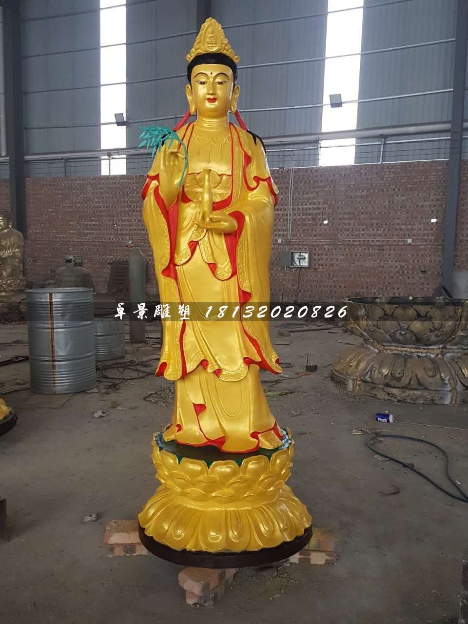 立式觀音菩薩,銅觀音雕塑