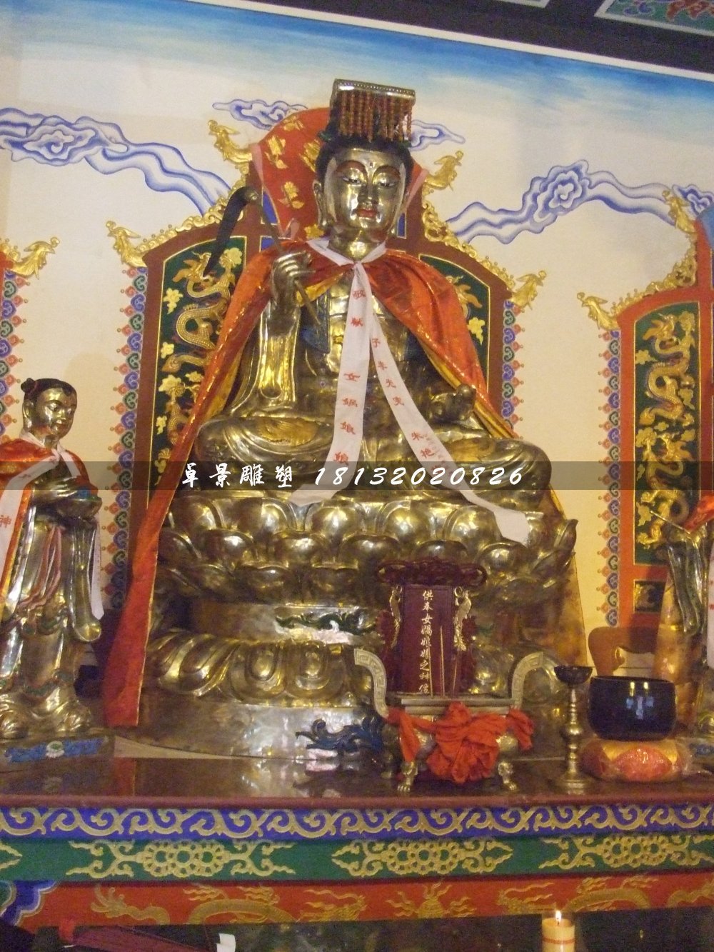 女媧娘娘銅雕,寺廟銅神仙