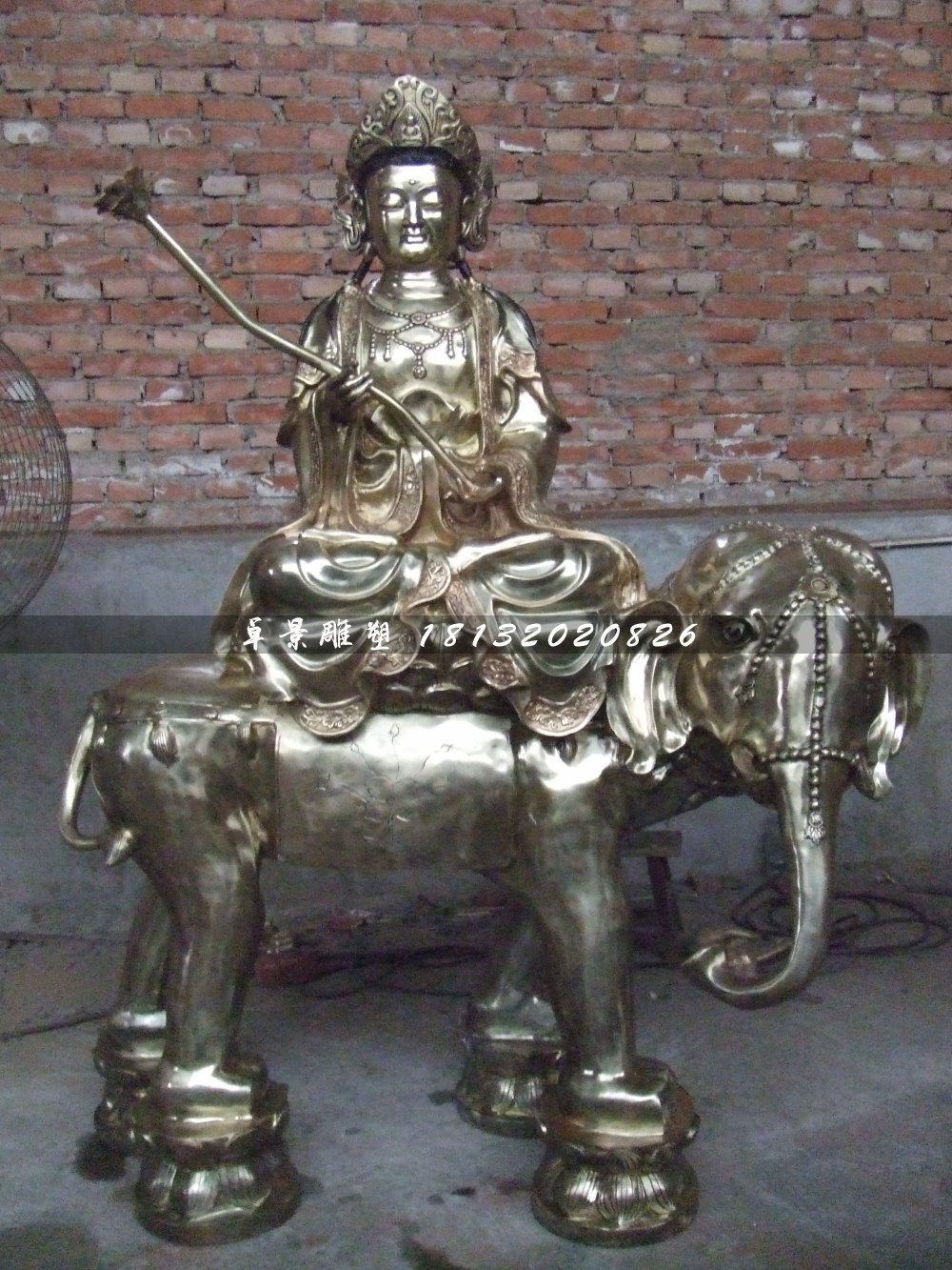 普賢菩薩銅雕,寺廟銅佛像