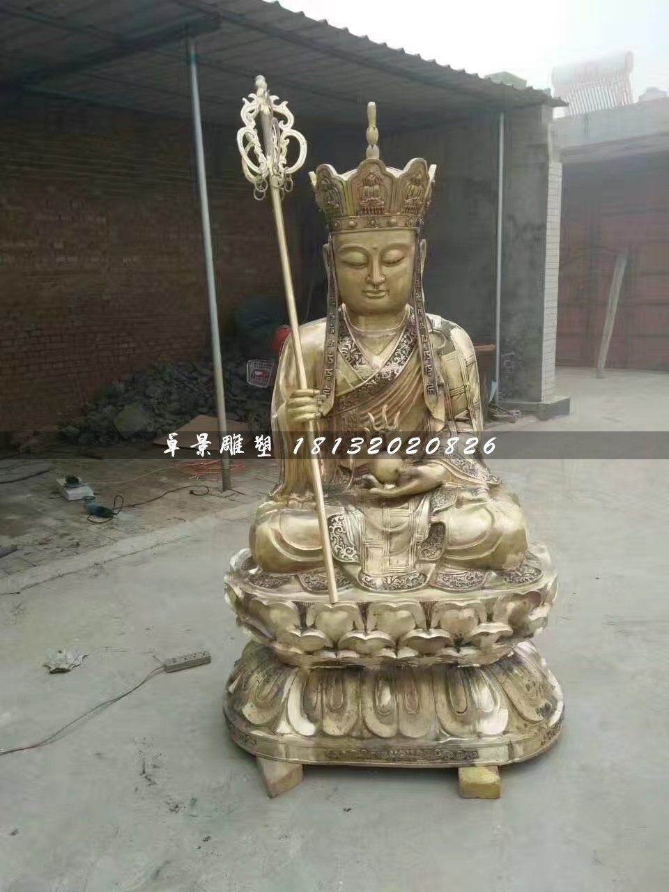 地藏菩薩雕塑,寺廟銅佛像