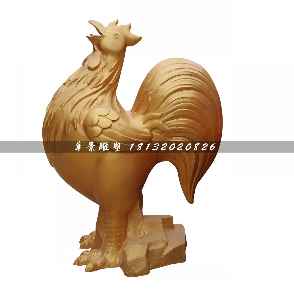 金雞銅雕，公園動(dòng)物銅雕 (2)