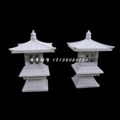 仿古宮燈石雕，公園小型石燈