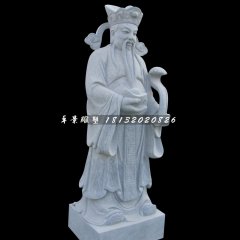 青石財(cái)神，文財(cái)神石雕