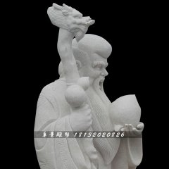 南極仙翁石雕，漢白玉神仙雕塑