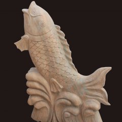 石雕噴泉，石雕魚噴泉