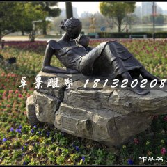 母與子銅雕，公園人物銅雕