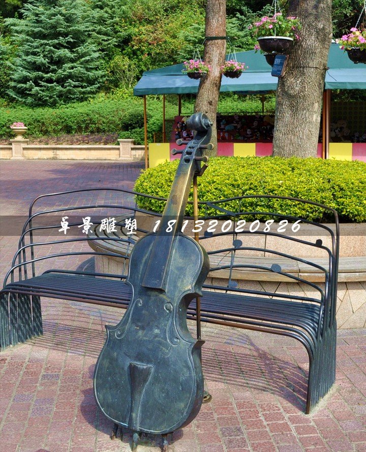 大提琴銅雕,公園景觀銅雕