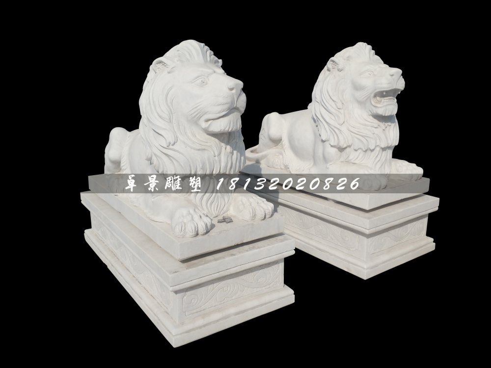 西洋獅石雕,漢白玉獅子雕塑