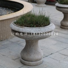 大理石花盆，公園石花盆