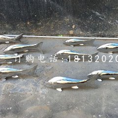 小魚雕塑，不銹鋼動物雕塑