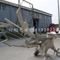 雄鷹展翅雕塑，不銹鋼抽象老鷹