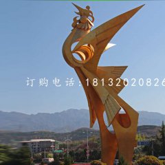 鳳凰雕塑，廣場(chǎng)不銹鋼雕塑