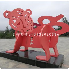 不銹鋼十二生肖，抽象動(dòng)物雕塑