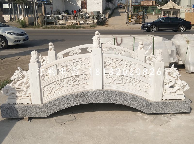 龍浮雕橋，漢白玉石橋