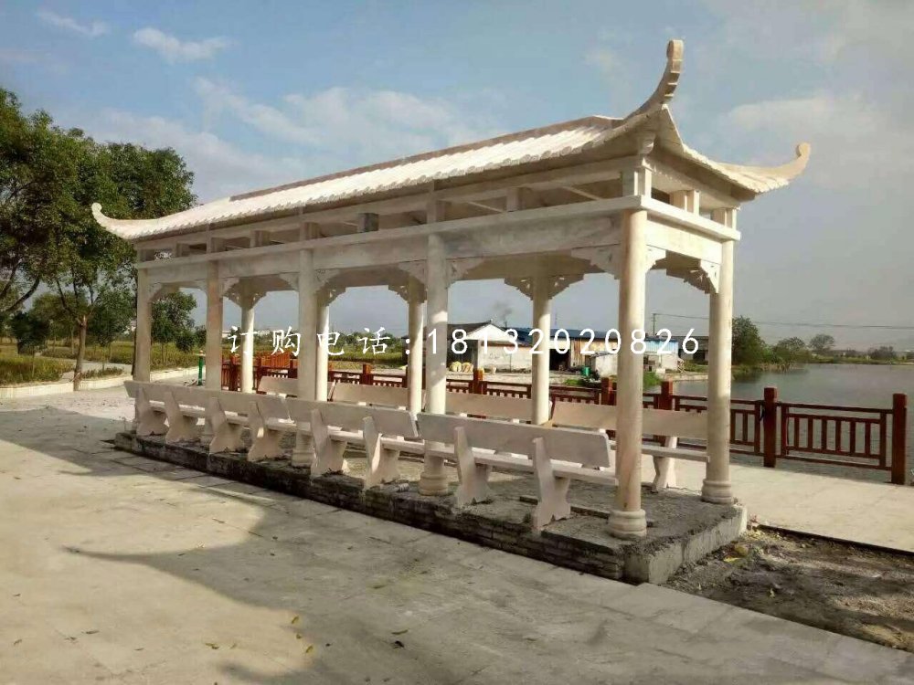 長廊石雕，公園長廊石雕