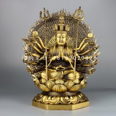 千手觀音銅雕，鑄銅佛像雕塑