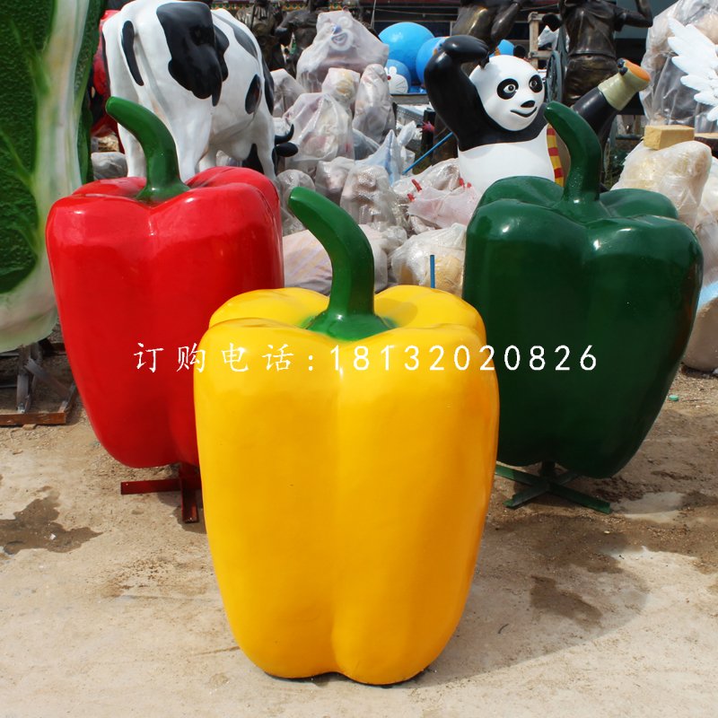 柿子椒雕塑,玻璃鋼蔬菜雕塑 (1)