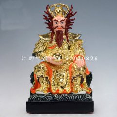 龍王雕塑，玻璃鋼貼金神仙雕塑