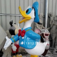 玻璃鋼唐老鴨雕塑，卡通迪士尼雕塑