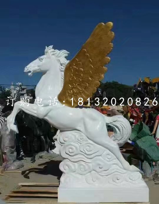 玻璃鋼白馬,飛馬雕塑