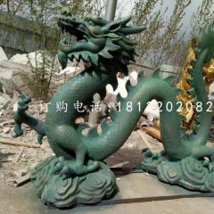 玻璃鋼龍雕塑，玻璃鋼噴漆雕塑