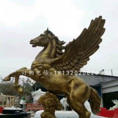 馬踏祥云雕塑，玻璃鋼仿銅飛馬