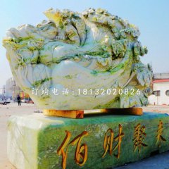 白菜石雕，廣場(chǎng)大白菜石雕