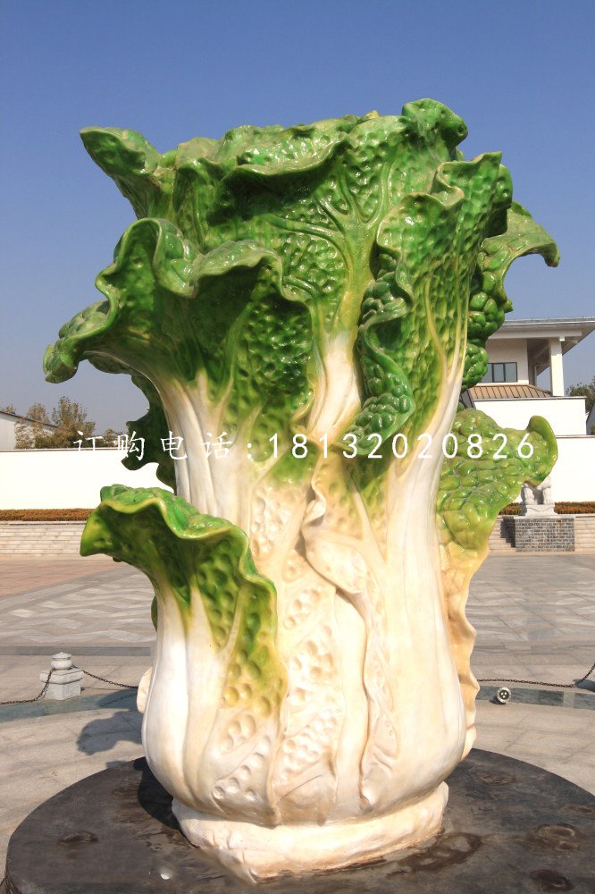玻璃鋼白菜雕塑,廣場(chǎng)景觀雕塑