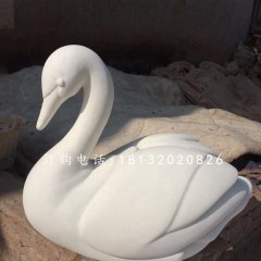 白天鵝雕塑，漢白玉動(dòng)物