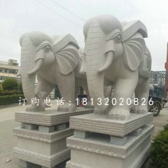 大理石大象，廣場(chǎng)動(dòng)物石雕