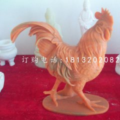 晚霞紅動(dòng)物石雕，公雞石雕