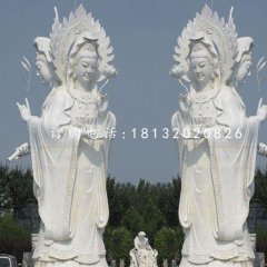 三面觀音石雕，大理石佛像