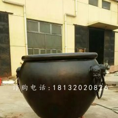 仿古銅水缸，圓形水缸
