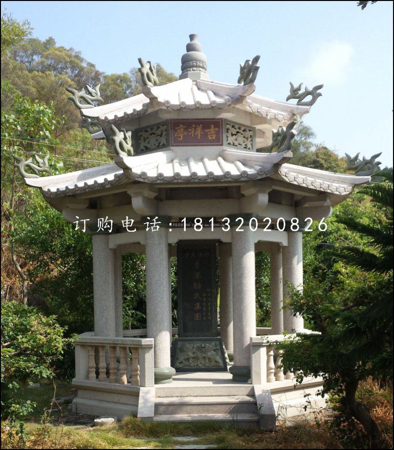 碑亭石雕，大理石涼亭
