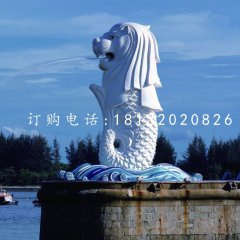 魚尾獅石雕，廣場景觀石雕