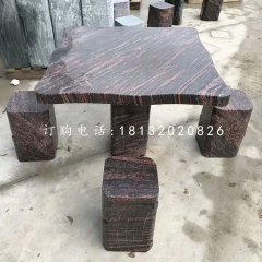 石雕方桌凳，公園桌凳石雕