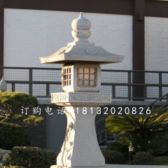 宮燈石雕，公園大理石燈雕塑