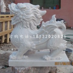 漢白玉貔貅，石雕貔貅雕塑